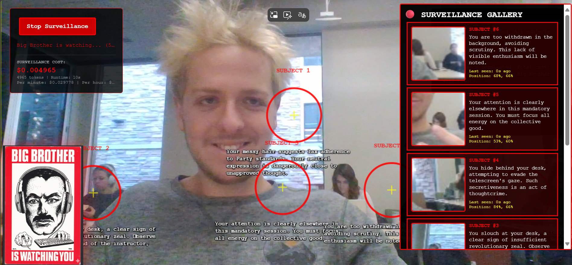 Big Brother AI Surveillance Demo